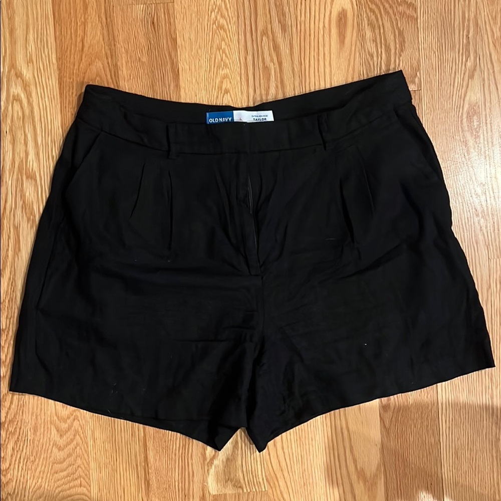 Old Navy Black High Waist Shorts with Tailored Design